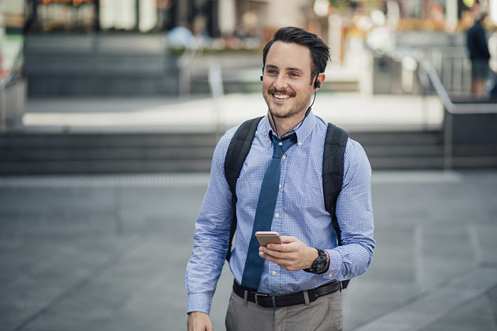 Image of a man optimizing his business phone system in Australia.