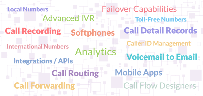 An image showing the ways a business can benefit from using hosted VoIP.