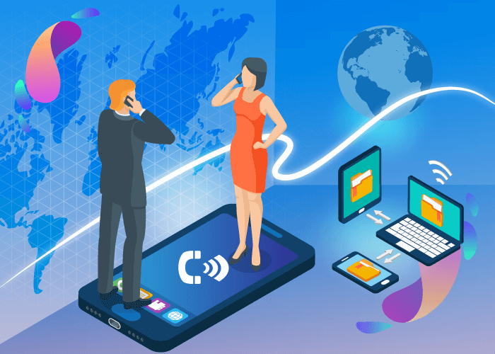 An image showing enhanced global voice connectivity with sip trunking.